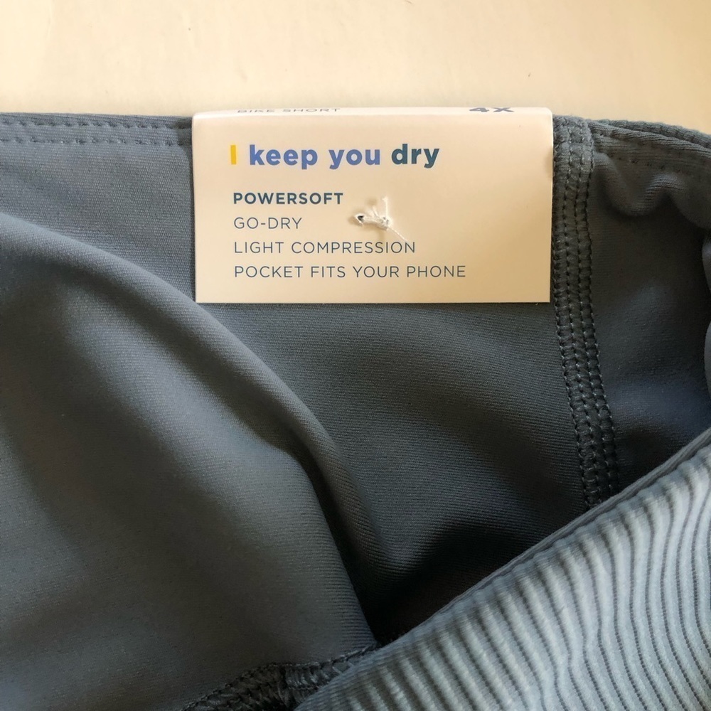 Old Navy High-Waisted PowerSoft Ribbed Compression Biker Shorts 8’inseam Size 4X - Picture 8 of 15